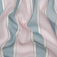 Famous Australian Designer Lilac, French Blue and Cream Striped Crinkled Silk Chiffon