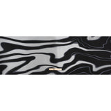 Metallic Gunmetal and Black Flowing Lines Luxury Burnout Brocade