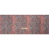 Red, Black and Sky Blue Abstract Printed Fan Flowers Stretch Cotton Matelasse