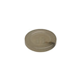 Plastic 4-Hole Button - 24L/15mm - Translucent Ivory with Gray Inclusion