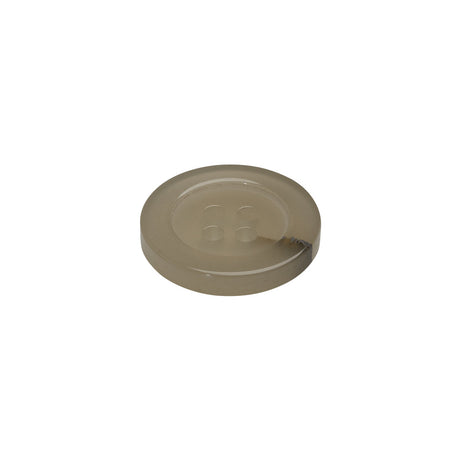 Plastic 4-Hole Button - 24L/15mm - Translucent Ivory with Gray Inclusion