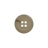 Plastic 4-Hole Button - 24L/15mm - Translucent Ivory with Gray Inclusion