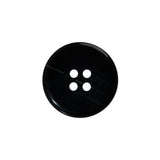 Plastic 4-Hole Button - 32L/20mm - Black and Gray Streaks
