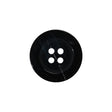 Plastic 4-Hole Button - 32L/20mm - Black and Gray Streaks