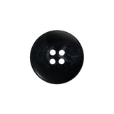 Plastic 4-Hole Button - 32L/20mm - Black with Gray Swirls