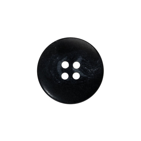 Plastic 4-Hole Button - 32L/20mm - Black with Gray Swirls