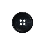 Plastic 4-Hole Button - 32L/20mm - Black with Gray Swirls