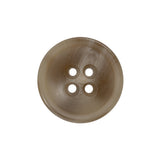 Plastic 4-Hole Button - 36L/23mm - Beige and Taupe Thick Swirls Low Convex