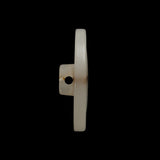 Plastic Shank Back Button - 40L/25.5mm - Ivory and Brown Streak Low Convex