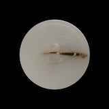 Plastic Shank Back Button - 40L/25.5mm - Ivory and Brown Streak Low Convex
