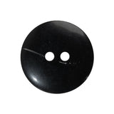 Plastic 2-Hole Button - 40L/25.5mm - Black Bowl Shaped