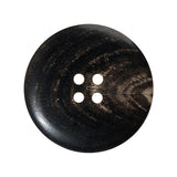 Plastic 4-Hole Button - 44L/28mm - Brown and Beige Swirled Rolled Rim
