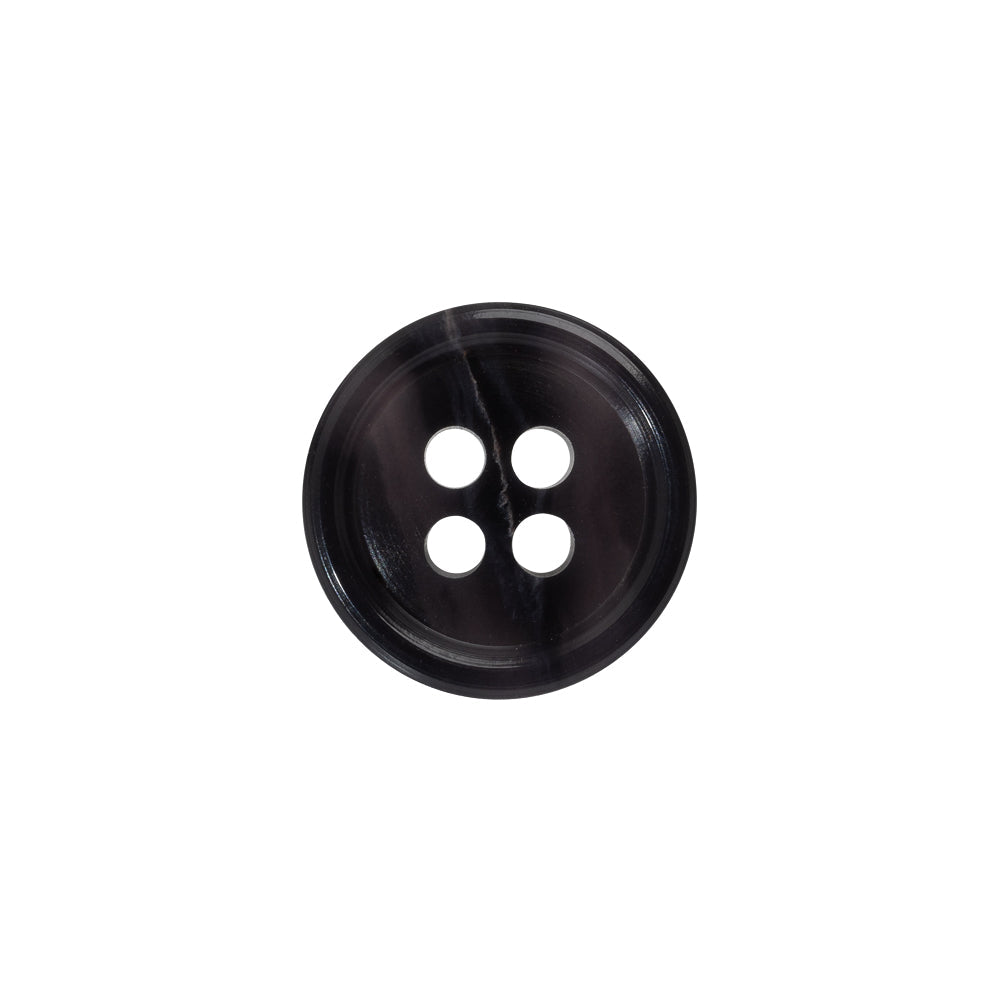 4-Hole Plastic Button Made in Italy - 24L/15mm - Violet Semi-Translucent