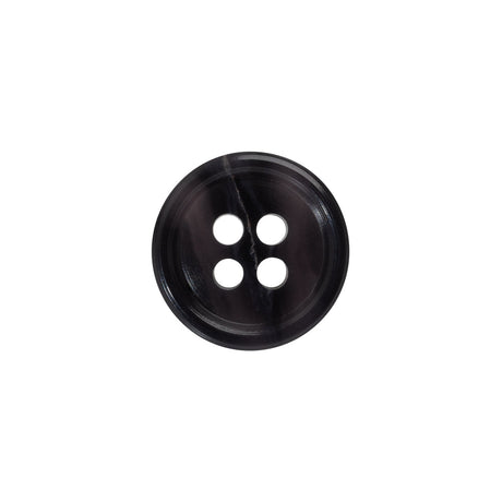 4-Hole Plastic Button Made in Italy - 24L/15mm - Violet Semi-Translucent