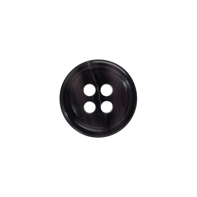 4-Hole Plastic Button Made in Italy - 24L/15mm - Violet Semi-Translucent