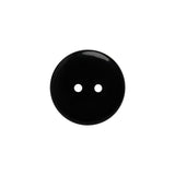 Plastic 2-Hole Button - 28L/18mm - Black Matte Center