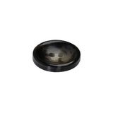 Plastic 4-Hole Button - 28L/18mm - Black and Beige Mottled Dish Shaped