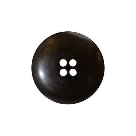 Plastic 4-Hole Button - 36L/23mm - Almost Translucent Pearlescent Brown Wide Rim