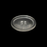 Plastic 4-Hole Button Made in Italy - 36L/23mm - Clear White