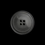 Plastic 4-Hole Button Made in Italy - 36L/23mm - Clear White
