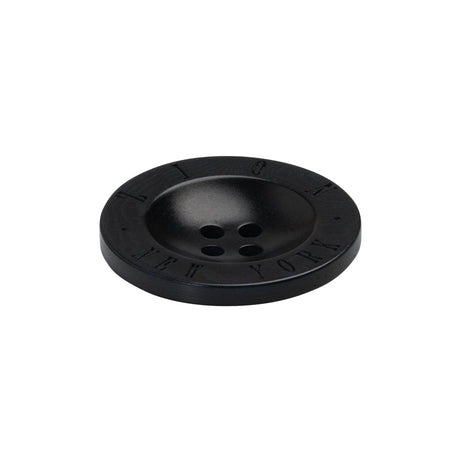 Plastic 4-Hole Button - 38L/24mm - Midnight Designer Logo Rim