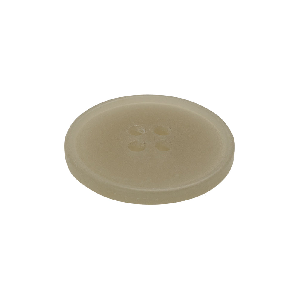Plastic 4-Hole Button - 38L/24mm - Frosted Off White Narrow Rim
