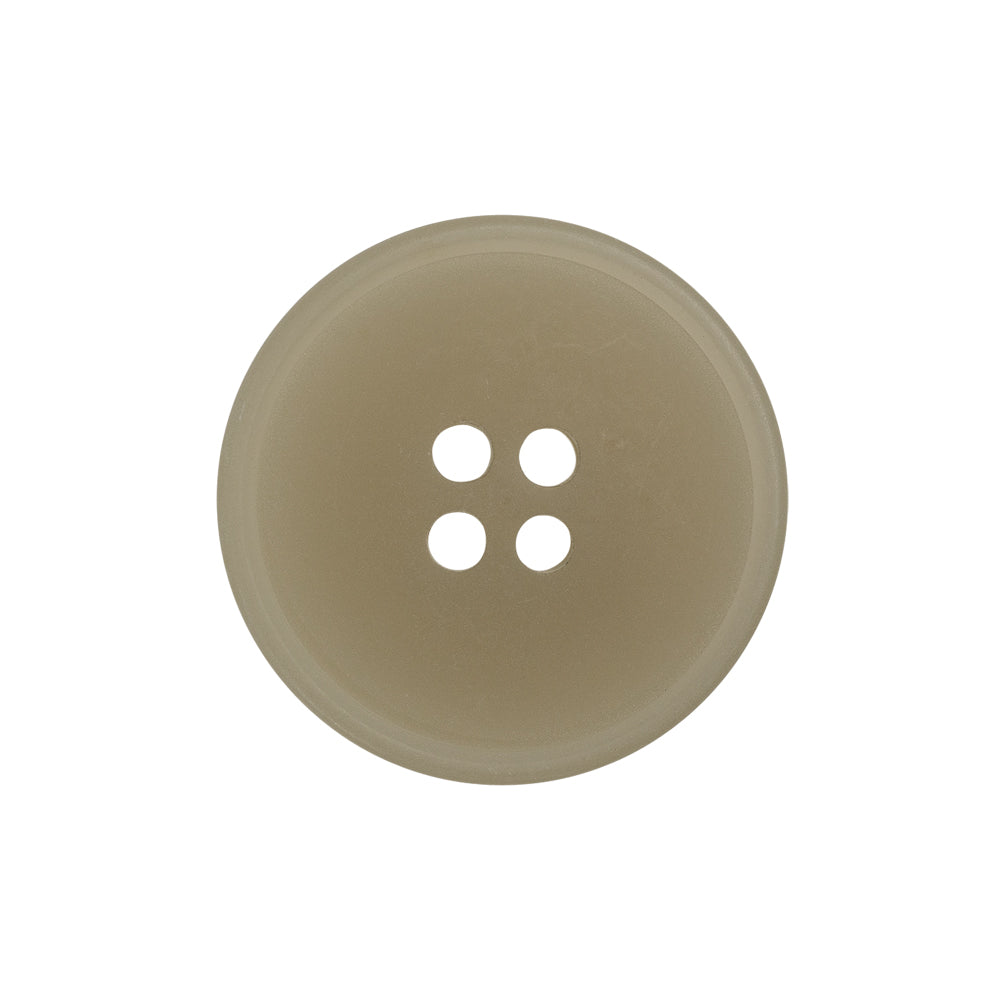 Plastic 4-Hole Button - 38L/24mm - Frosted Off White Narrow Rim