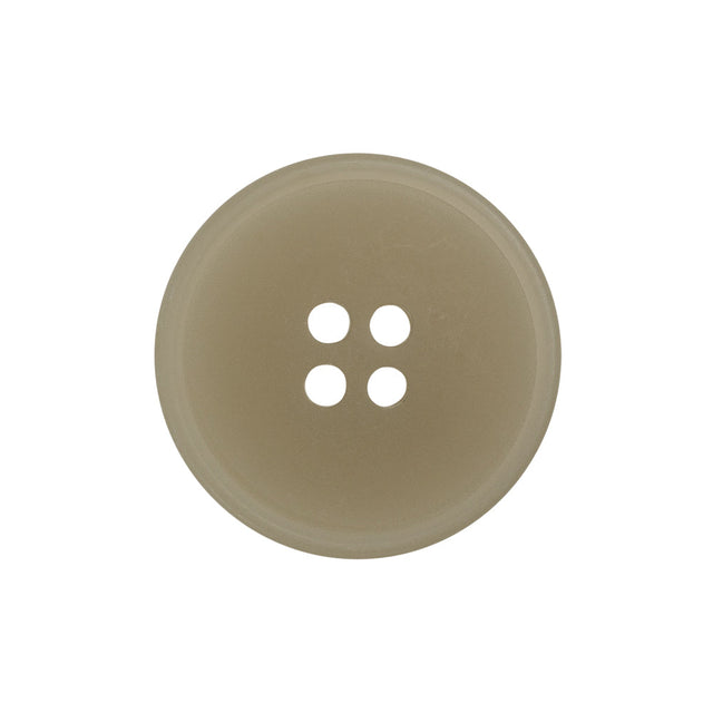 Plastic 4-Hole Button - 38L/24mm - Frosted Off White Narrow Rim
