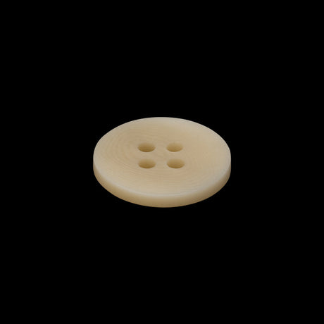 Plastic 4-Hole Button - 28L/18mm - Ivory and Beige Subtle Ombre