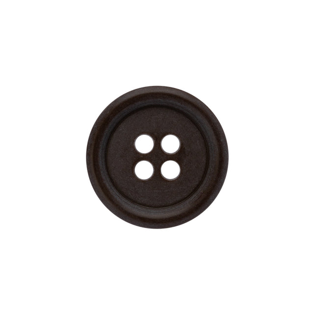 Plastic 4-Hole Button - 30L/19mm - Taupe Rolled Rim