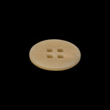 Plastic 4-Hole Button - 32L/20mm - Beige Subtle Marbling with Square Holes