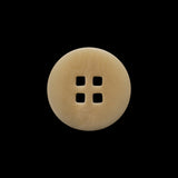 Plastic 4-Hole Button - 32L/20mm - Beige Subtle Marbling with Square Holes