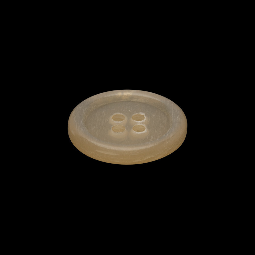 Plastic 4-Hole Button - 32L/20mm - Translucent Beige Rolled Rim