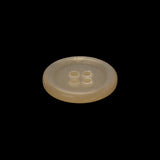 Plastic 4-Hole Button - 32L/20mm - Translucent Beige Rolled Rim
