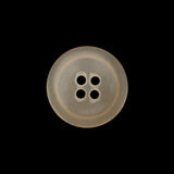 Plastic 4-Hole Button - 32L/20mm - Translucent Beige Rolled Rim