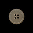 Plastic 4-Hole Button - 32L/20mm - Translucent Beige Rolled Rim