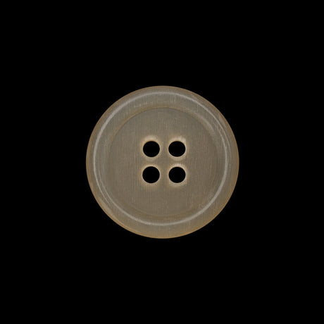 Plastic 4-Hole Button - 32L/20mm - Translucent Beige Rolled Rim
