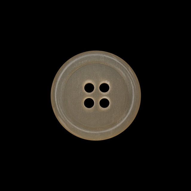 Plastic 4-Hole Button - 32L/20mm - Translucent Beige Rolled Rim
