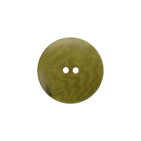 Plastic 4-Hole Button - 32L/20mm - Olive Green Swirls Platter Shaped