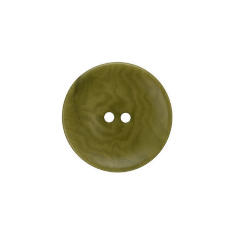 Plastic 4-Hole Button - 32L/20mm - Olive Green Swirls Platter Shaped