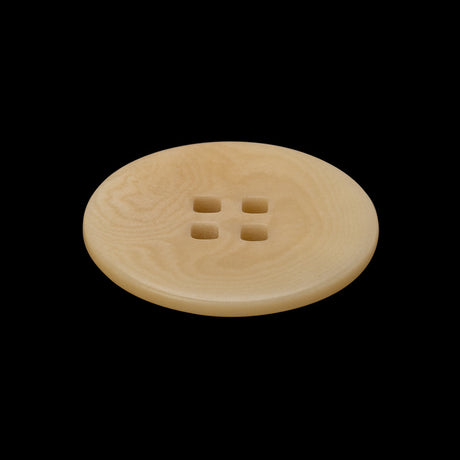 Plastic 4-Hole Button - 40L/25.5mm - Beige Subtle Marbling with Square Holes