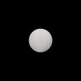 Fabric Covered Sew On Button - 18L/11.5mm - White Ribbed Ottoman Fabric