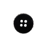 Rhinestone and Metal 4-Hole Button - 28L/18mm - Black and Crystal Rhinestone Belt Rim