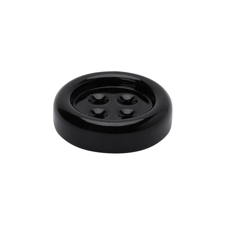 Metal 4-Hole Button - 36L/23mm - Black Enamel Coated