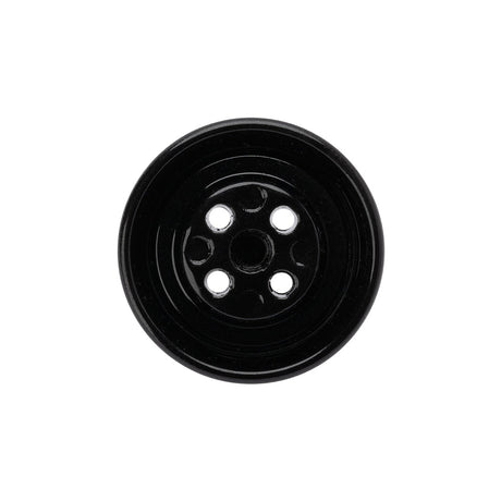 Metal 4-Hole Button - 36L/23mm - Black Enamel Coated