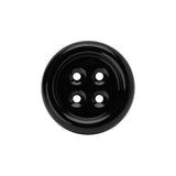 Metal 4-Hole Button - 36L/23mm - Black Enamel Coated