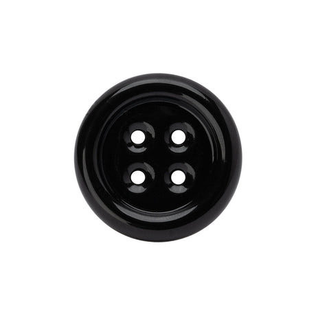 Metal 4-Hole Button - 36L/23mm - Black Enamel Coated
