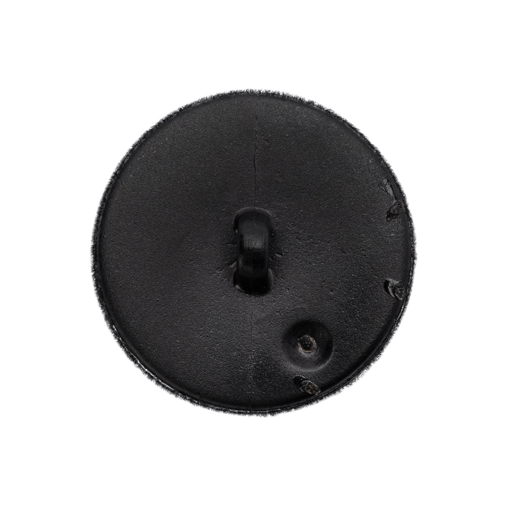 Fabric Covered Shank Back Button - 40L/25.5mm - Black Velvet Radiating Ribs
