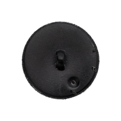 Fabric Covered Shank Back Button - 40L/25.5mm - Black Velvet Radiating Ribs