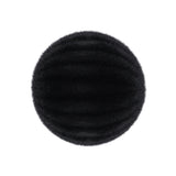 Fabric Covered Shank Back Button - 40L/25.5mm - Black Velvet Radiating Ribs